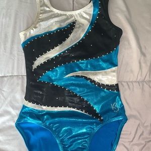 Gymnastics leotard with rhinestones